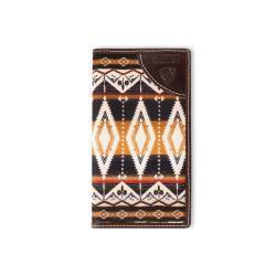 M & F WESTERN PRODUCTS |Ariat Mens Rodeo Style Wallet Southwestern Fabric Brown