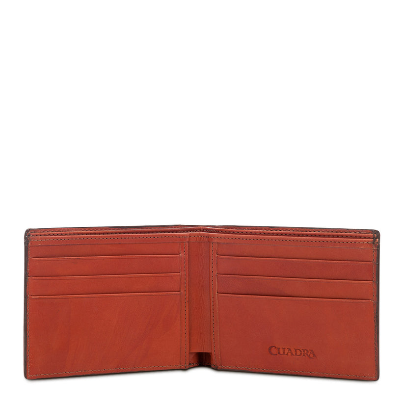 CUADRA | Men’s Brown Genuine Lizard Leather Bifold Wallet