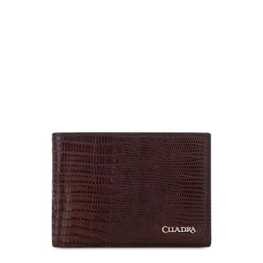 CUADRA | Men’s Brown Genuine Lizard Leather Bifold Wallet