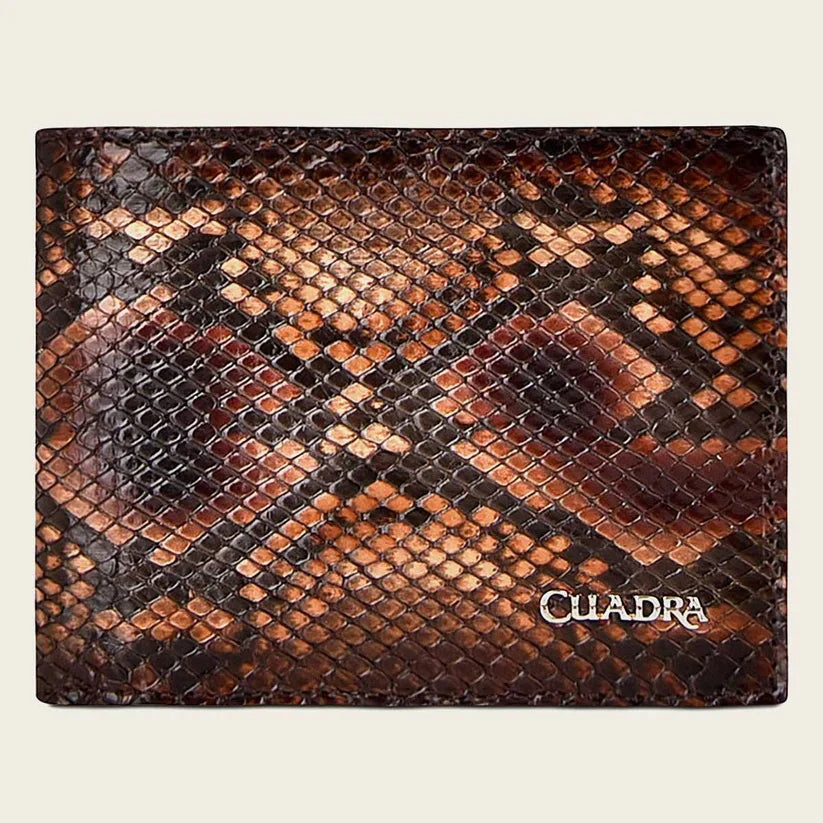 CUADRA |Men's Python Wallet Honey Brown