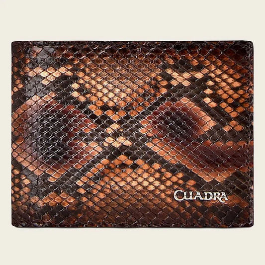 CUADRA |Men's Python Wallet Honey Brown