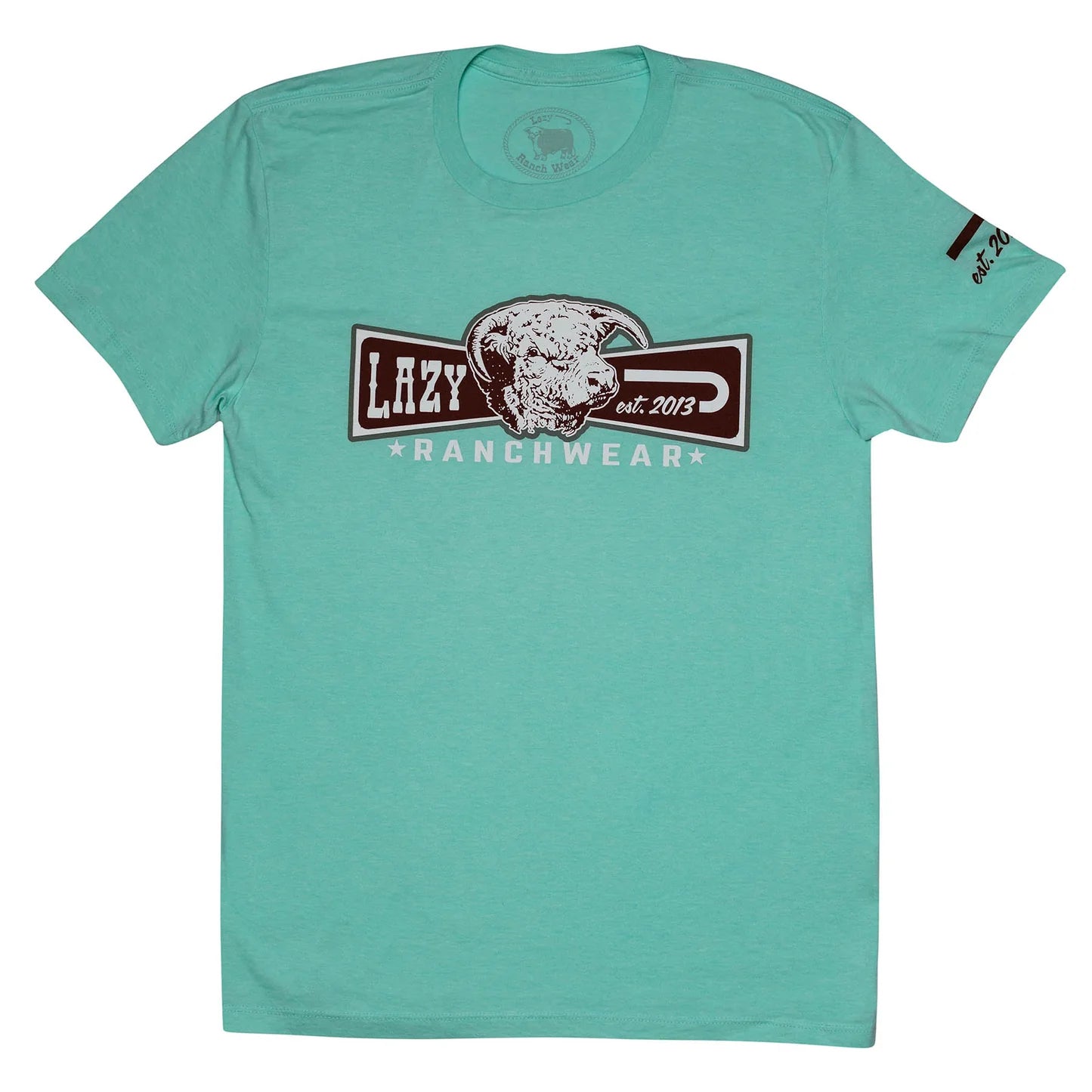 Lazy J Ranch Diamond Hereford Banner T-Shirt - Seafoam Green