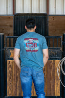 Lazy J Ranch Wear Hereford Conquest Short Sleeve T-Shirt - Indigo