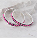 West And CO. Pink Hoop Earring E775PNK