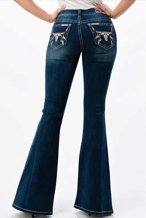 Grace in LA| Women’s Easy Fit Steerhead Pocket Flare Jeans