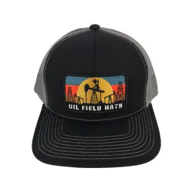 Oil Field Hats | Odessa - Black / Charcoal