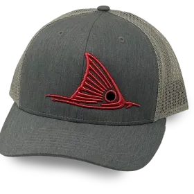 OIL FIELD HAT | GRAY/WHITE REDFISH