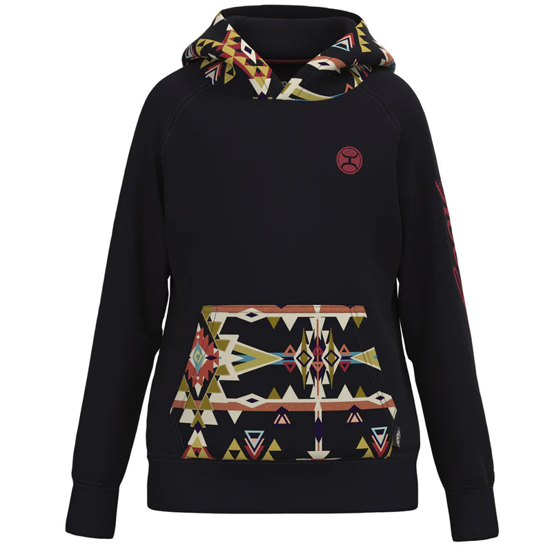 Youth "Summit" Navy/ multi-Aztec Hoody