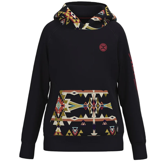 Youth "Summit" Navy/ multi-Aztec Hoody