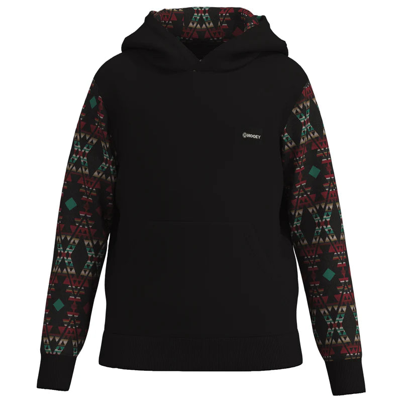 Youth "Summit" Black w/Multi Color Aztec Hoody