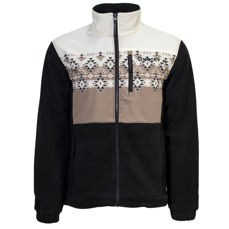 Youth "Hooey Tech Fleece Jacket" Black/Aztec