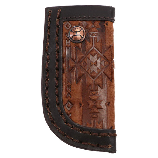 Hooey| "Monterrey" Classic Hooey Knife Sheath Tan/Brown w/Aztec print