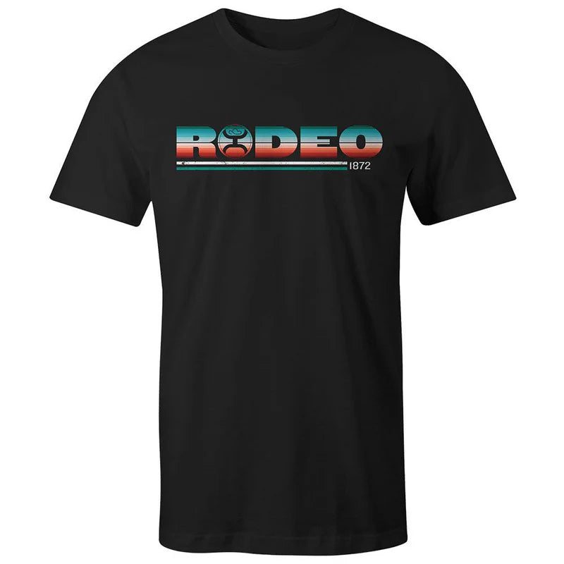 Hooey  "Rodeo" Black T-shirt w/Serape SKU: HT1532BK-S