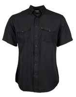 HOOEY MENS "SOL" BLACK SHORT SLEEVE PEARL SNAP SHIRT