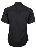 HOOEY MENS "SOL" BLACK SHORT SLEEVE PEARL SNAP SHIRT