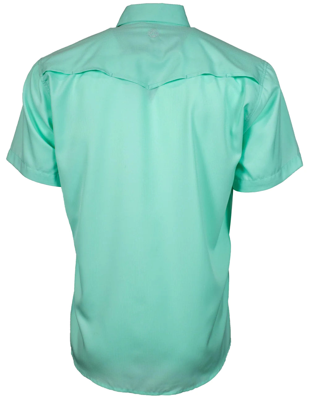 HOOEY| MENS"SOL" SEA FOAM SHORT SLEEVE PEARL SNAP SHIRT