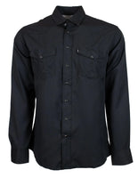 HOOEY MENS "SOL" BLACK LONG SLEEVE PEARL SNAP SHIRT