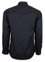 HOOEY MENS "SOL" BLACK LONG SLEEVE PEARL SNAP SHIRT