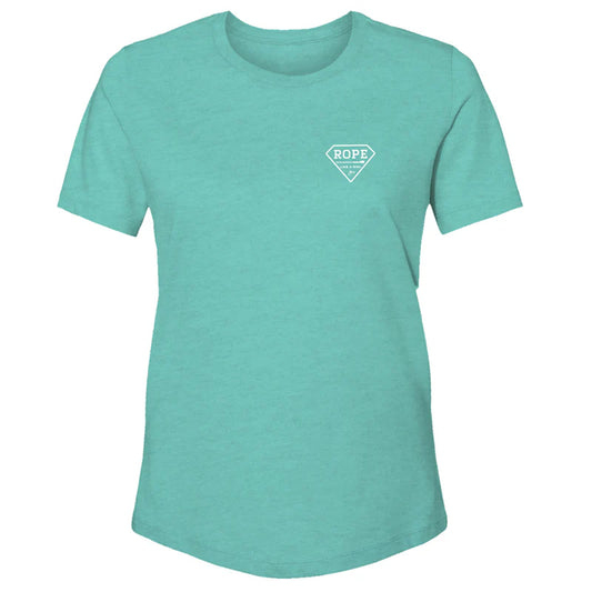 Hooey  Youth "Bodega" Turquoise Heather w/Teal & Peach T-shirt SKU: HT1677TQ-Y-M