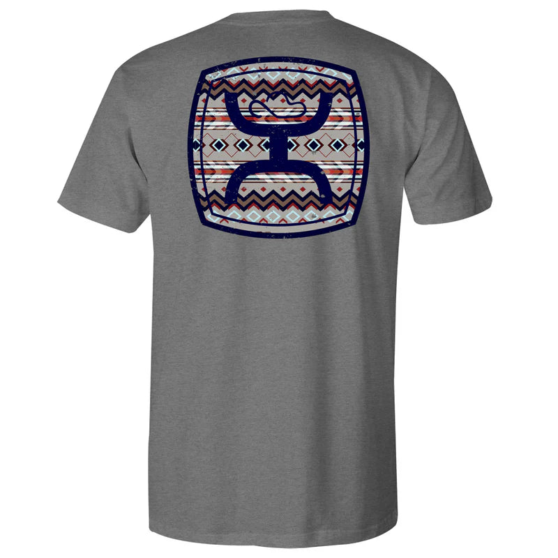 Hooey  Youth "Zenith" Grey w/ Multi Color Aztec T-shirt