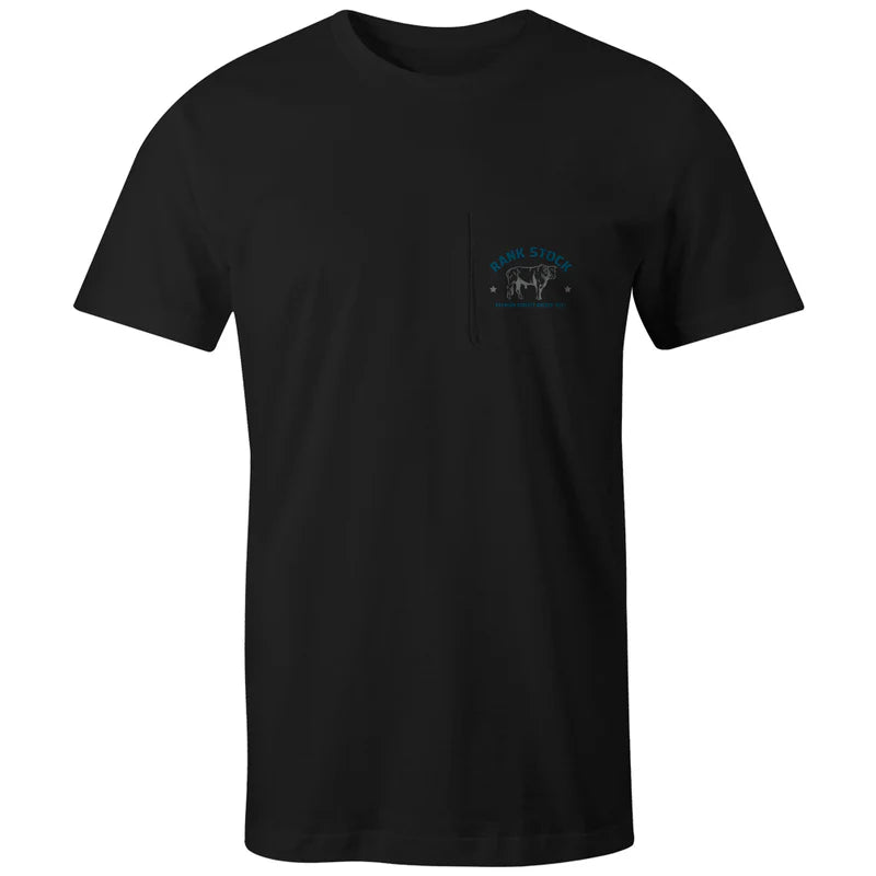 Hooey  "Charbray" Black w/Grey/Blue Rank Stock Logo T-shirt