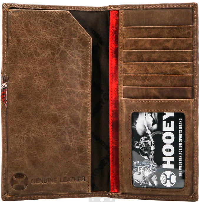 "Hooey Original" Laser Cut Hands-Up Hooey Logo Rodeo Wallet with Nomad Print Inlay