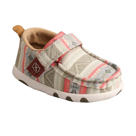 Twisted X Infant Hooey Loper Pink Multicolor Driving Moc Shoes