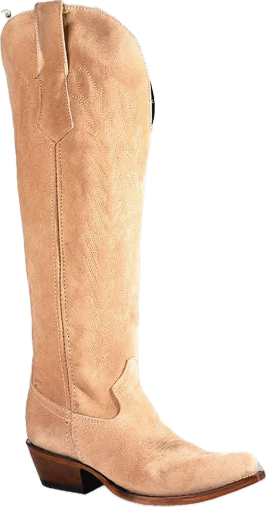 Bronzer | Women’s Beige Suede Knee-High Boots