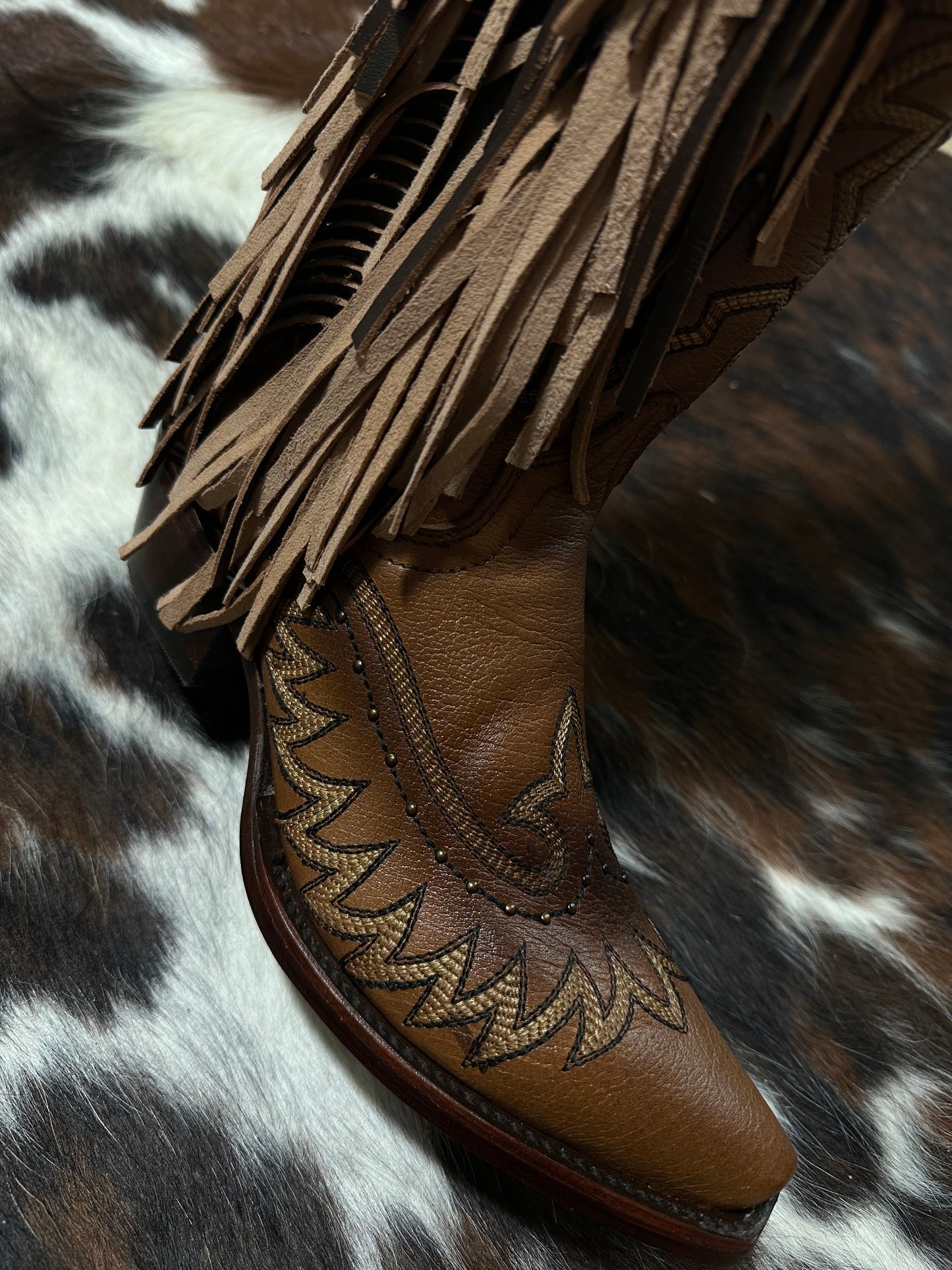 WILDFLOWERS LATIFA OKLA ORIX HIGH KNEE BOOT'S & FRINGE