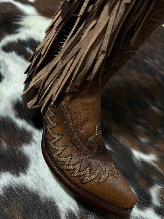 WILDFLOWERS LATIFA OKLA ORIX HIGH KNEE BOOT'S & FRINGE