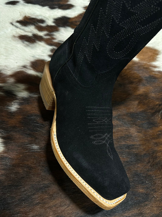 BRONZER| WOMENS CUTTER 13'' GAMUZA NEGRA LEATHER SOLE