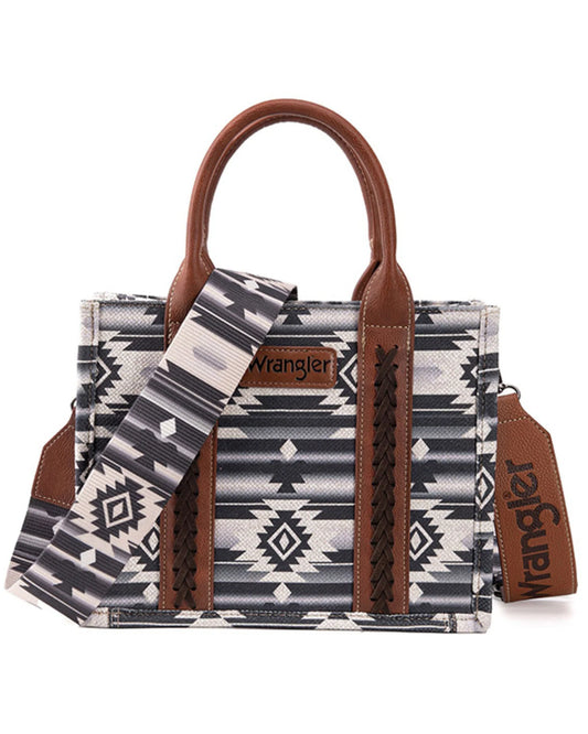 WRANGLER GREY AND BROWN TOTE BAG