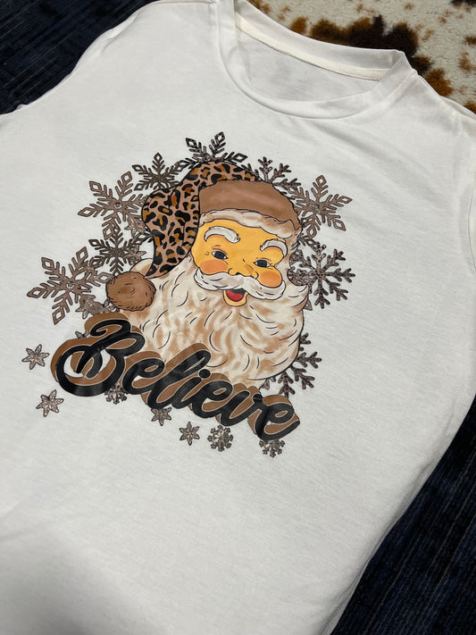 BELIEVE SANTA CLAUS T-SHIRT