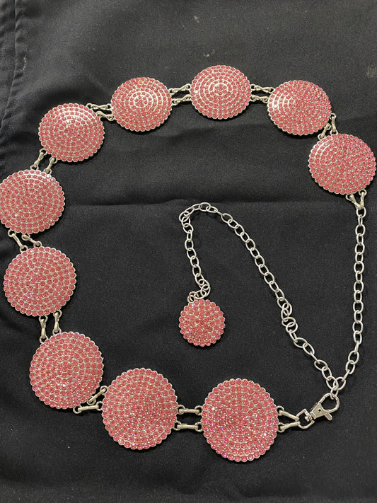 PINK SHINE CONCHO BELT