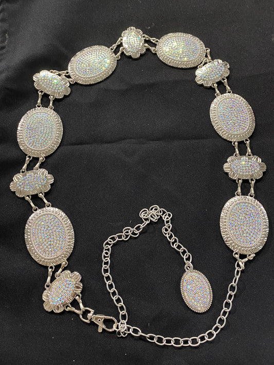 SILVER SHINE CONCHO BELT 1