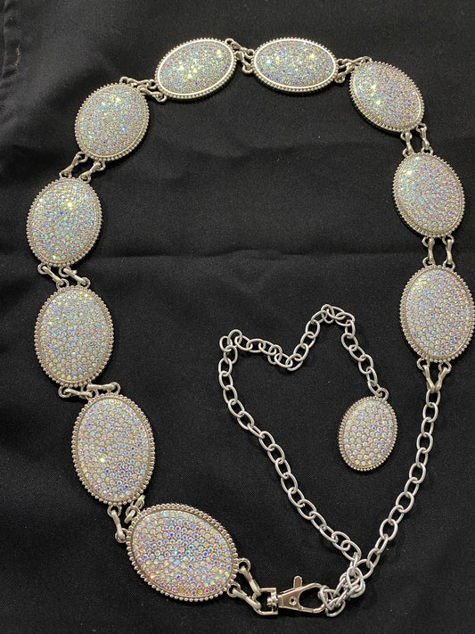 SILVER SHINE CONCHO BELT 2