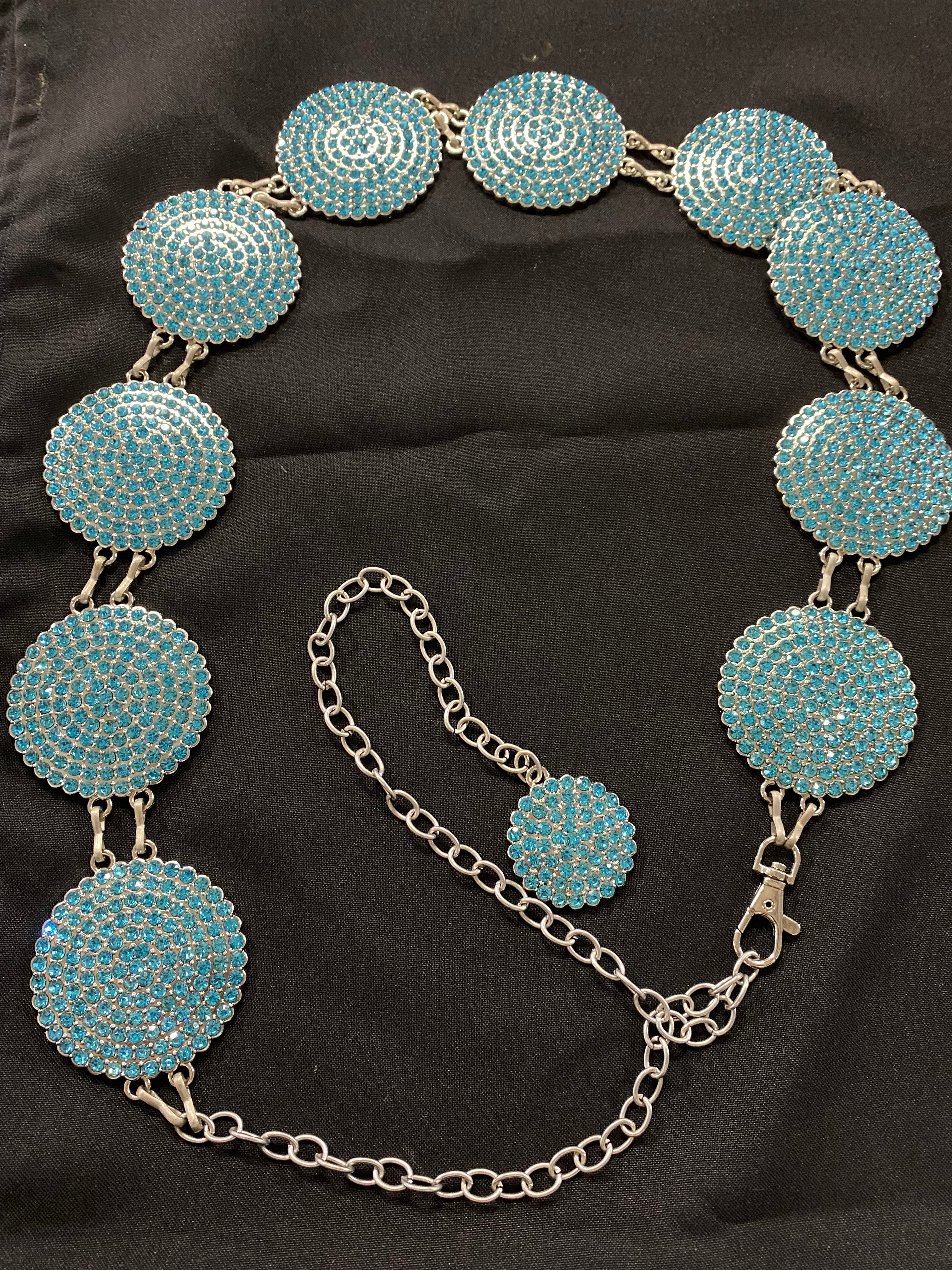 BLUE SHINE CONCHO BELT