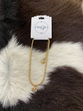 WEST N CO DAINTY GOLD BEADED NECKLACE WITH HORSE HEAD CHARM
