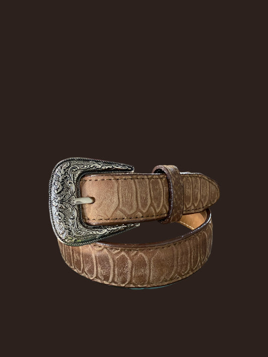 HOMETOWN PYHTON KIDS BELT LIGHT BROWN