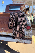 ROWDY CROWD CLOTHING |SMALL Tan Checkered Out Wild Rag/ Scarf