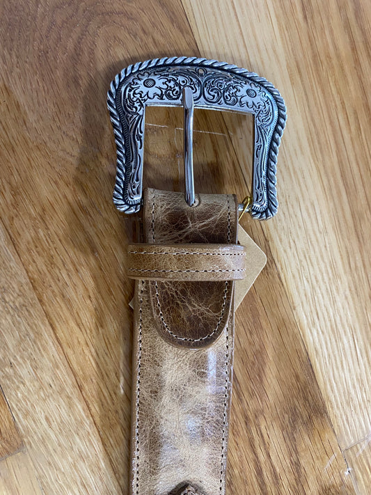 LIGHT BROWN PIRARCU HOMETOWN BELT