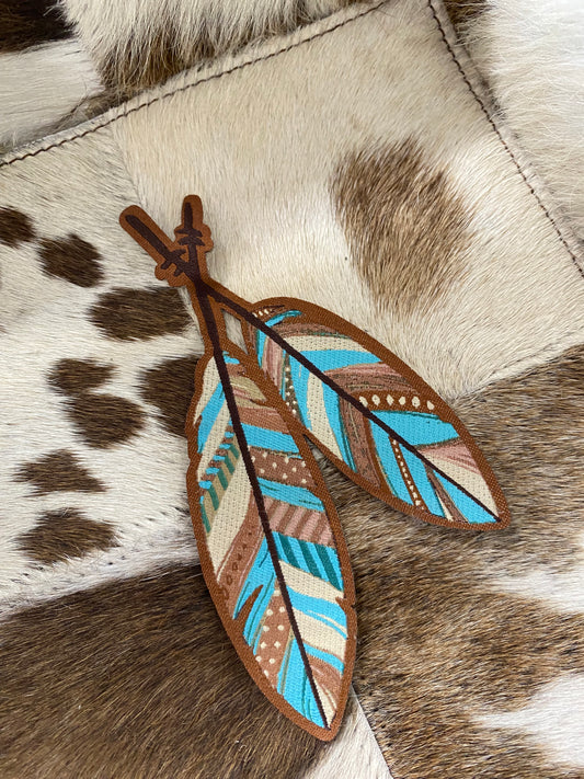 Lost Calf Patch Tribe Feathers Patch