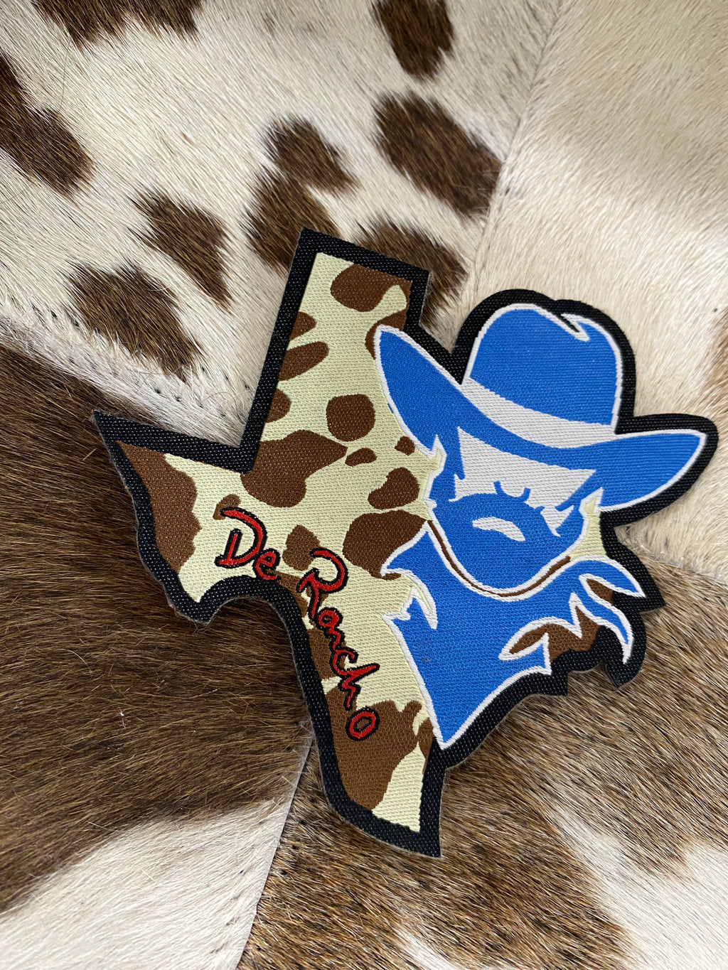 De Rancho Cow Print Patch