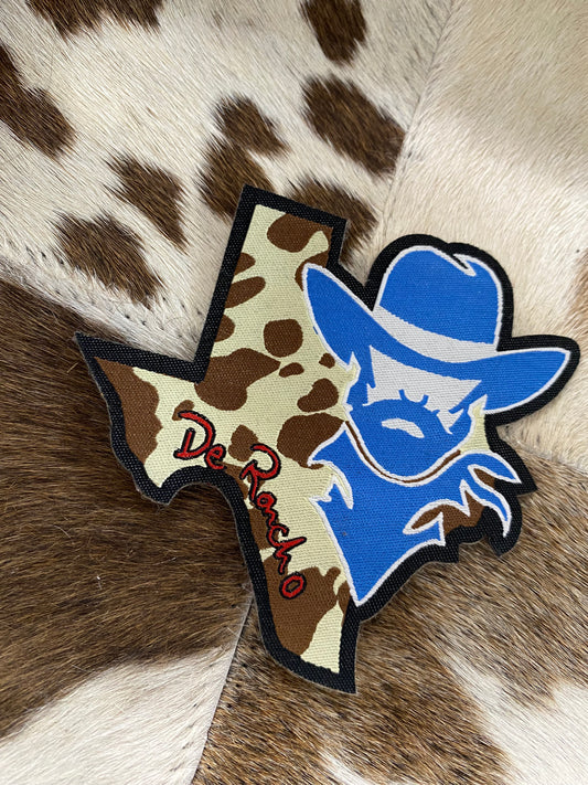 De Rancho Cow Print Patch