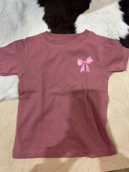 LUCKY & FRIENDS | MAUVE CUSTOM TSHIRT TEXAS BOW