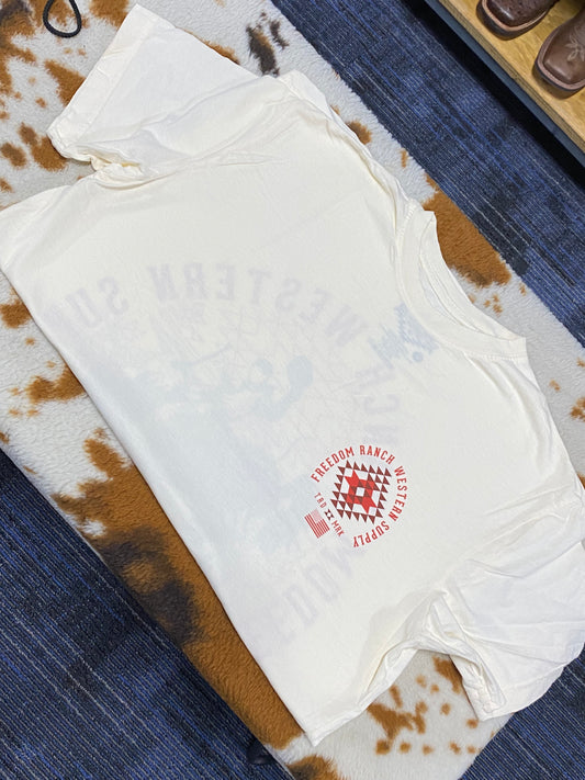 Freedom Ranch Bronc Badge S/S Tee