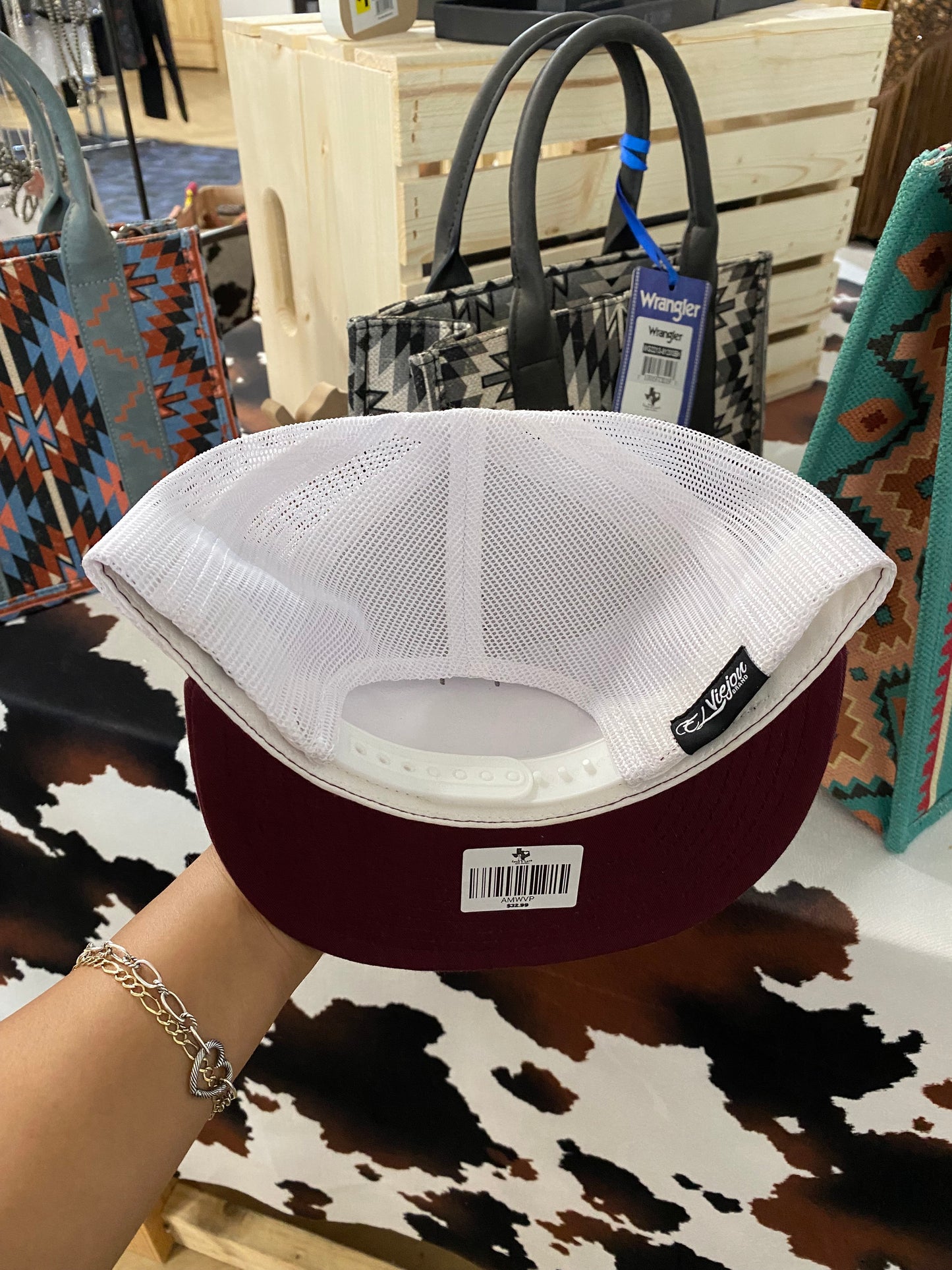 EL VIEJON BRAND CAP BURGUNDY