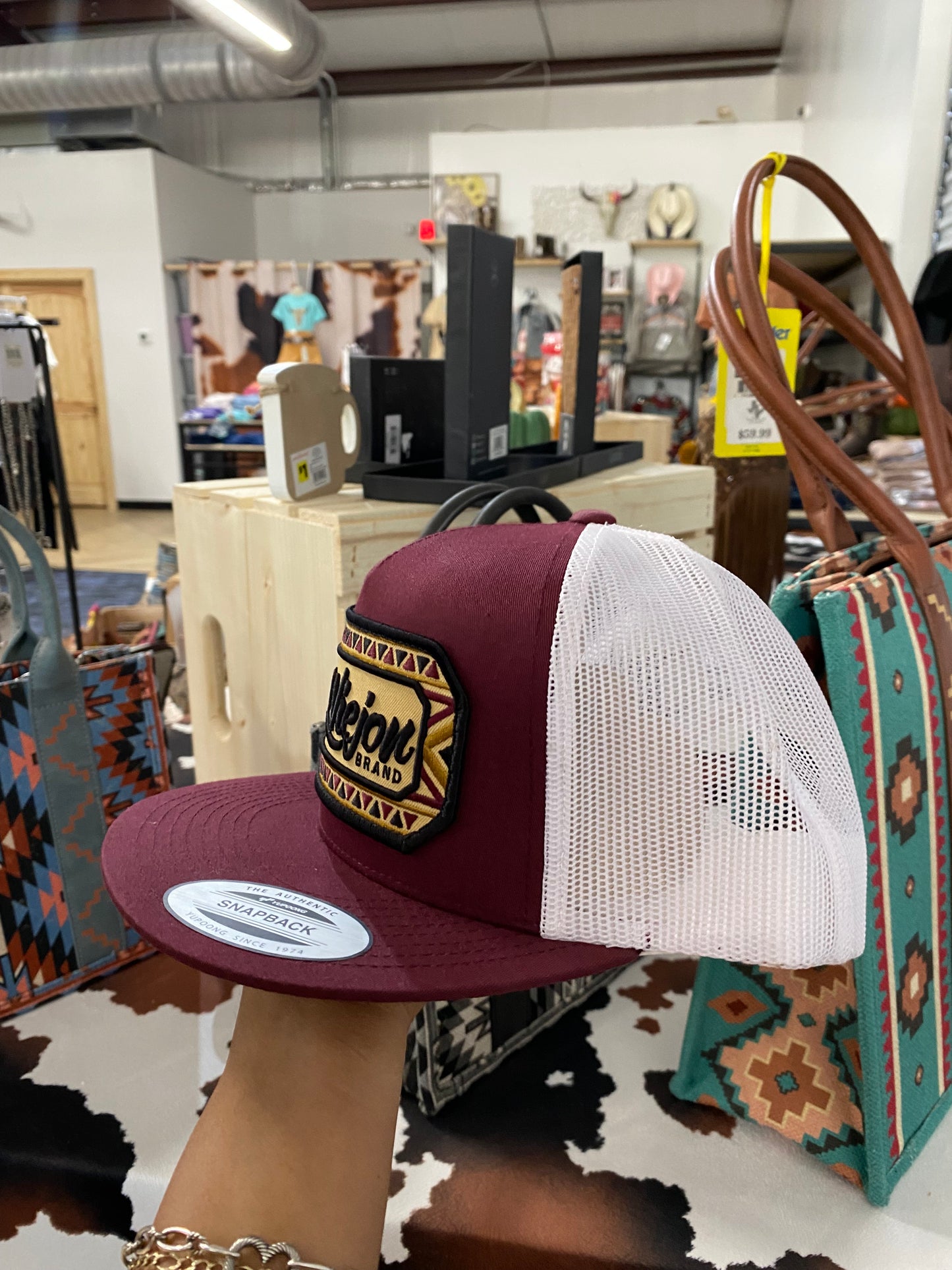 EL VIEJON BRAND CAP BURGUNDY