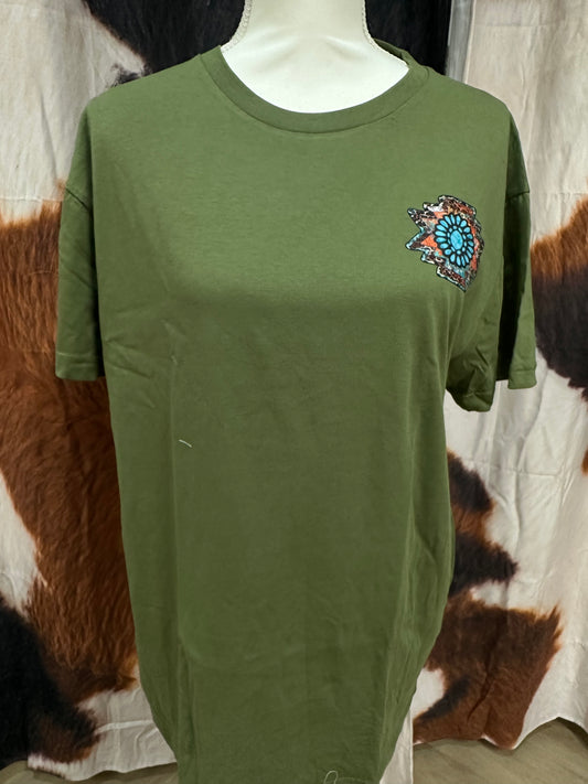 LUCKY FRIENDS| CUSTOM T-SHIRT FEATHER PRINT  BOW