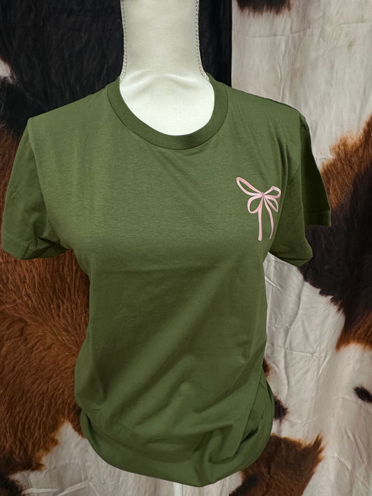 LUCKY FRIENDS| GREEN CUSTOM T-SHIRT HORSESHOE & CACTUS